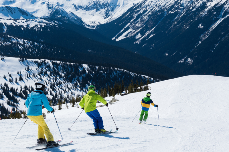 A family ski holiday in Whistler, British Columbia, Canada