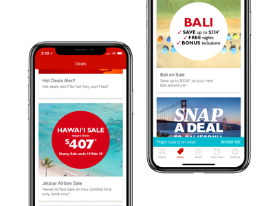 flight centre app screen
