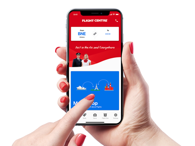 flight centre app screen
