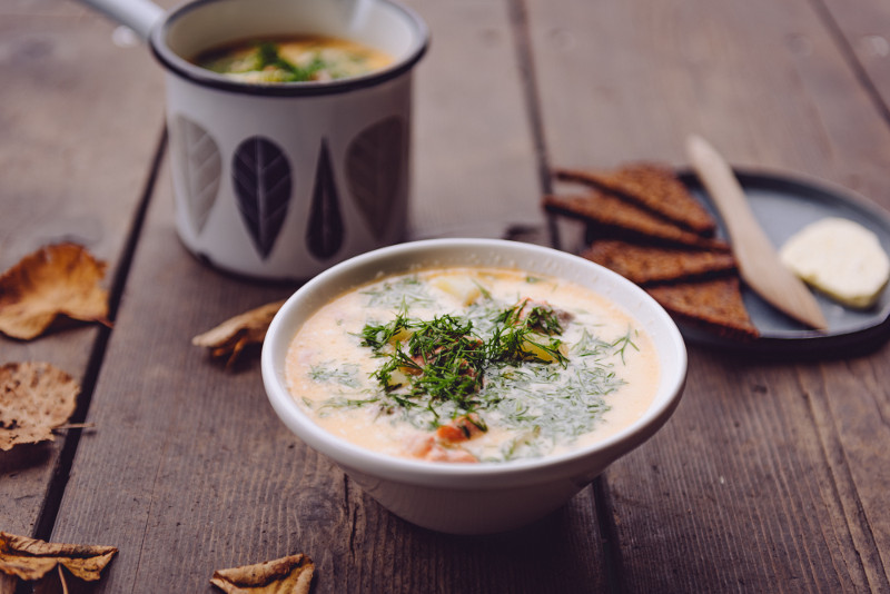 traditional Finnish salmon soup