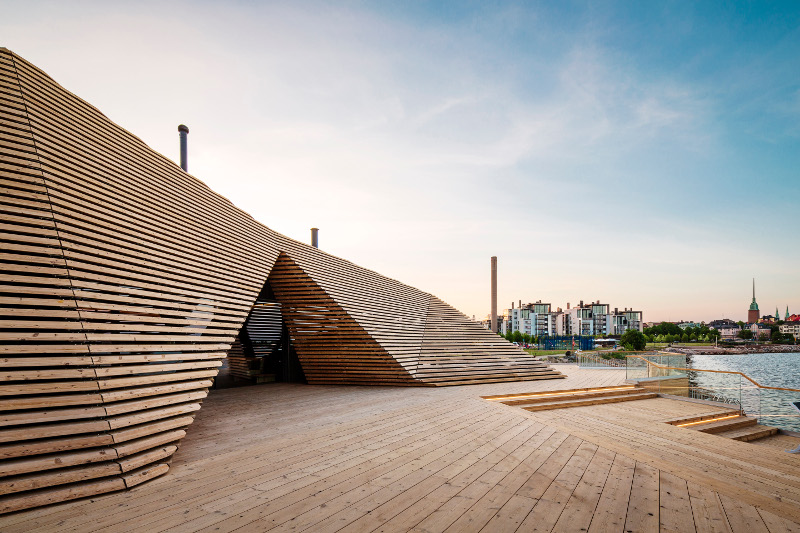 exterior of loyly sauna, Helsinki