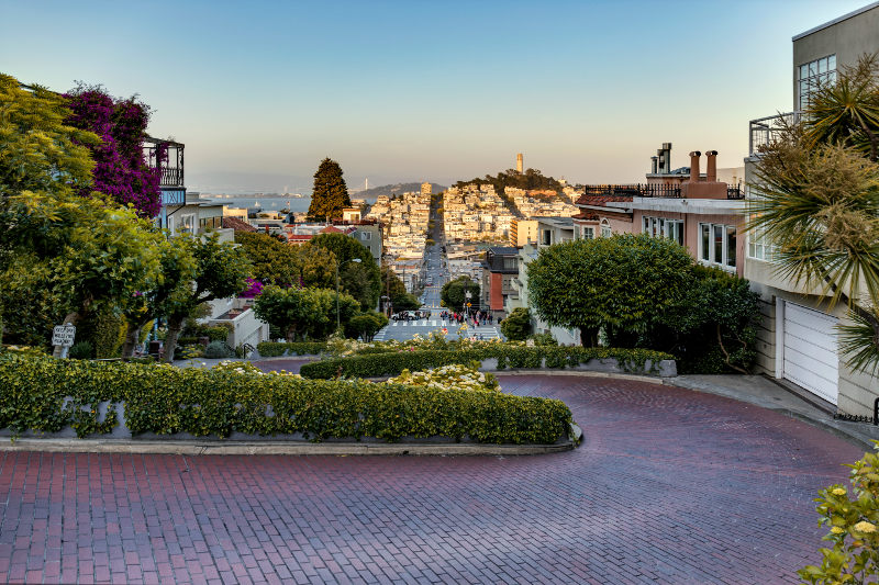 Most crooked Street in San Francisco Lombard Street