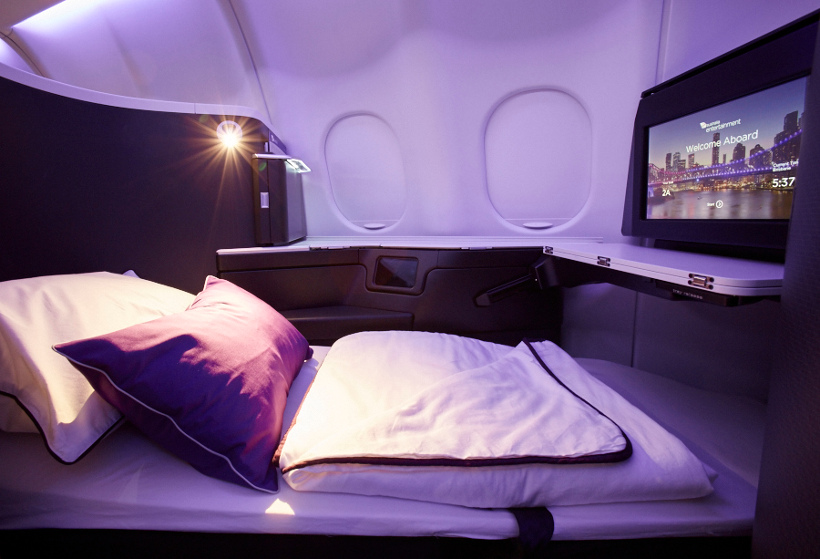 virgin australia business class bed
