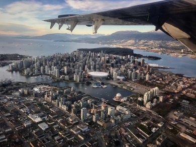 Sydney to Vancouver: Aerial view