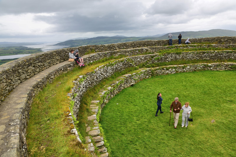 Grianan of Aileach, an ancient fort at Inishowen, County Donegal,