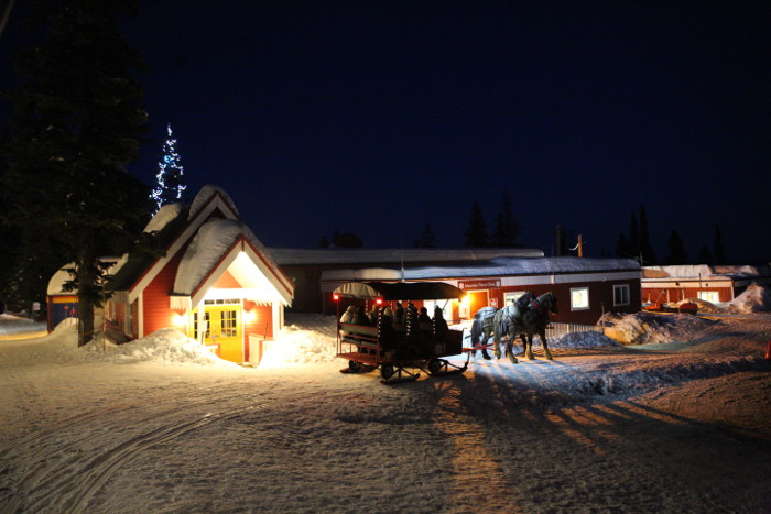 silverstar resort canada at dark