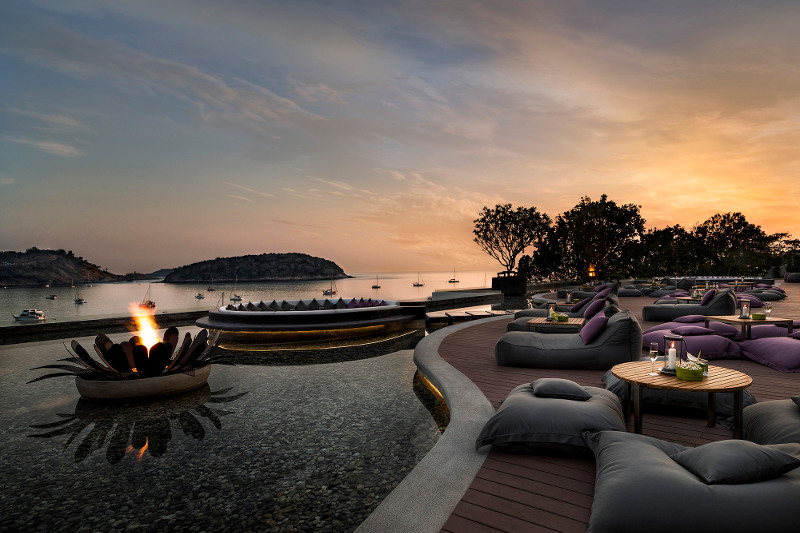 view of the rooftop bar