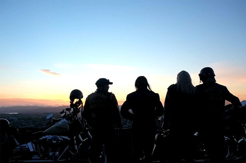 sunset at one tree hill, auckland