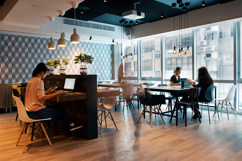 co-working space at Mojo Nomad Central, Hong Kong