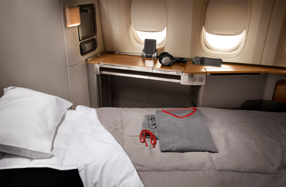 Lie flat First Class seat on American Airlines