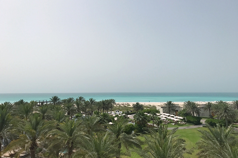 The beautiful view from Park Hyatt Saadiyat Island.
