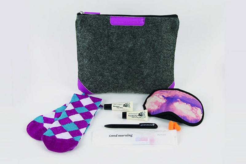 The Air New Zealand amenity kit