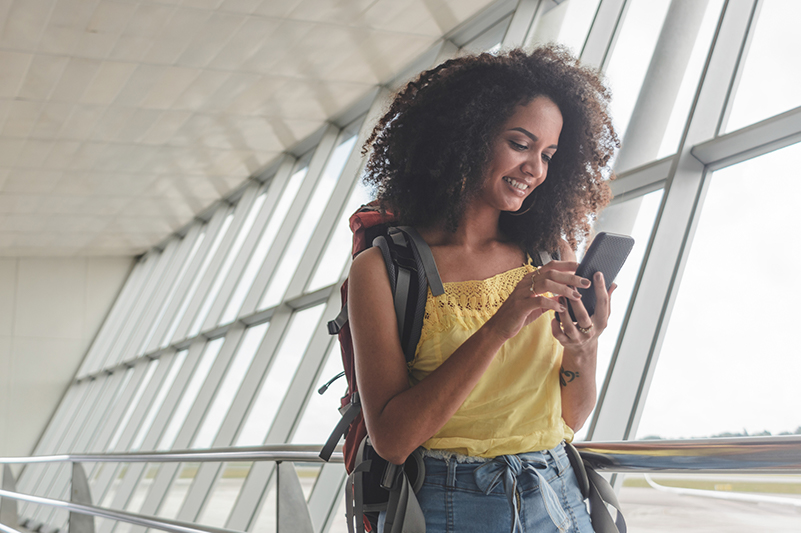 Woman in airport