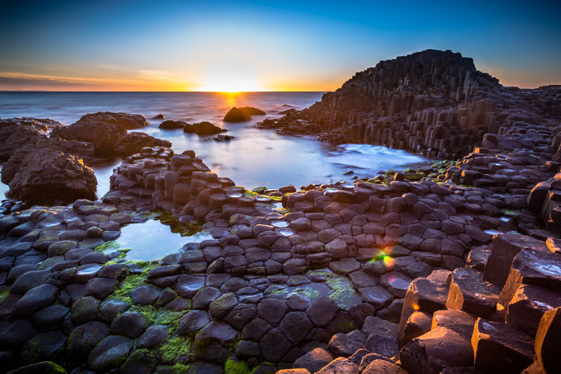 The Giant's Causeway at sunset