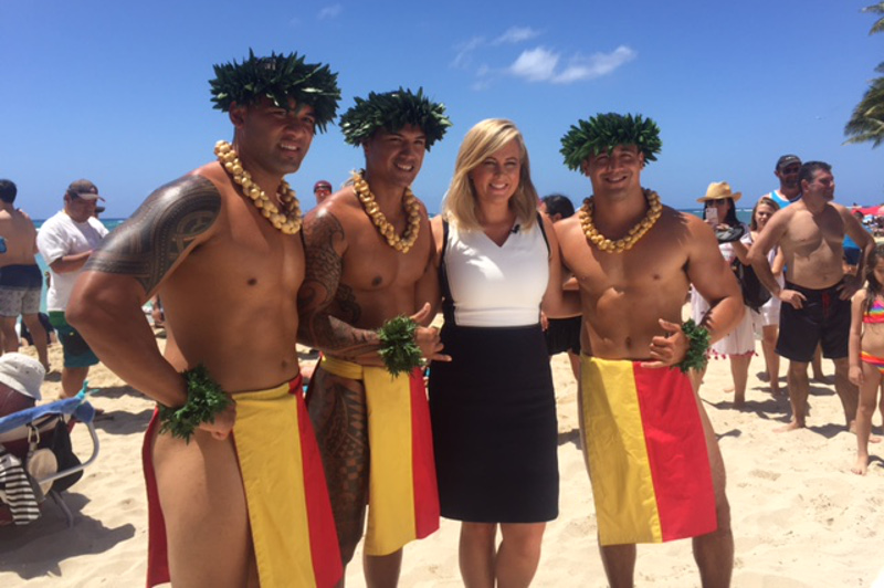 Sunrise host Samantha Armytage meets some of the locals in Hawaii.