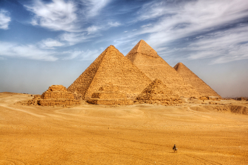 The pyramids of Egypt.