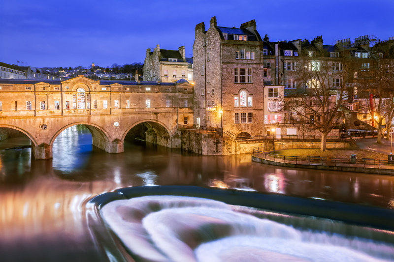 A night view of Bath