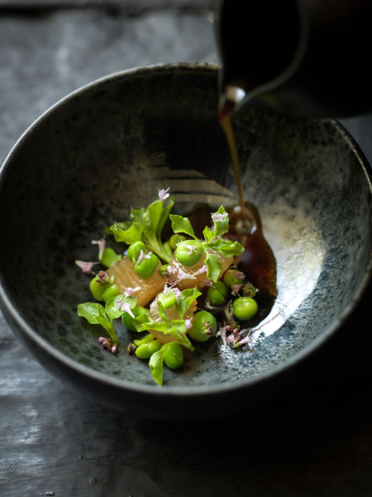 simon rogan's beef tendon