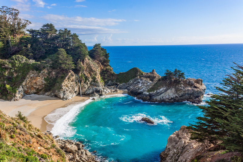 A secluded cove in Big Sur