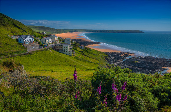 Woolfracombe Beach in Devon, England.