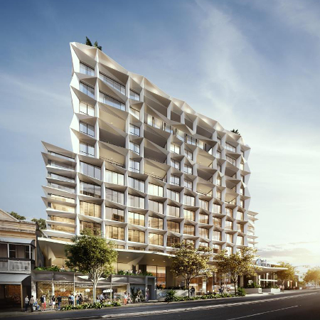 An artist's impression of the new Hotel Indigo in Brisbane.