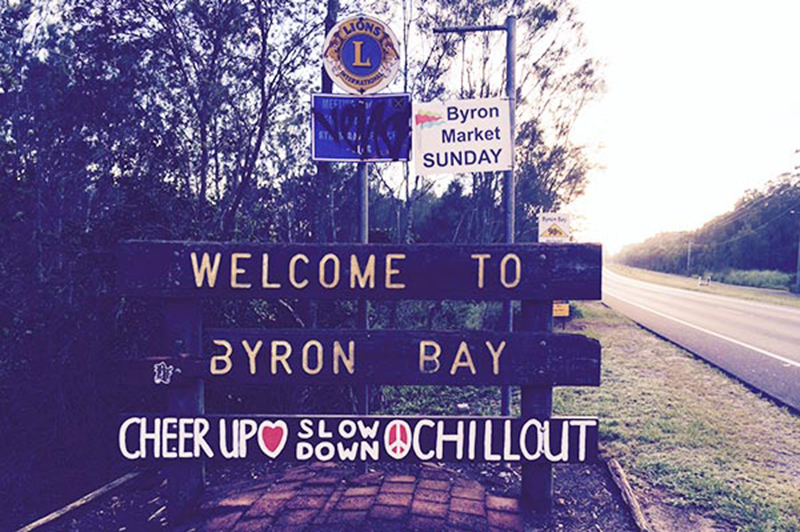 Byron Bay welcome sign