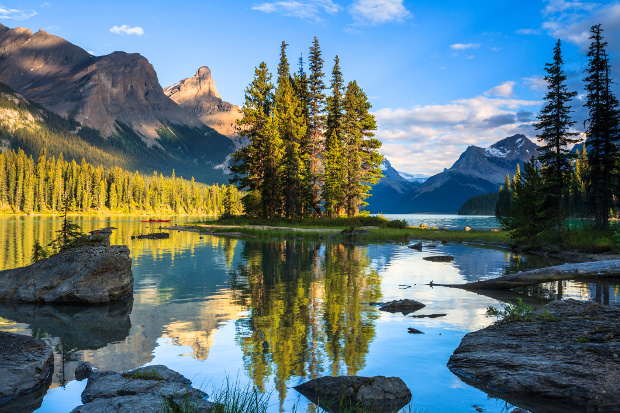 Spirit Island in Jasper National Park