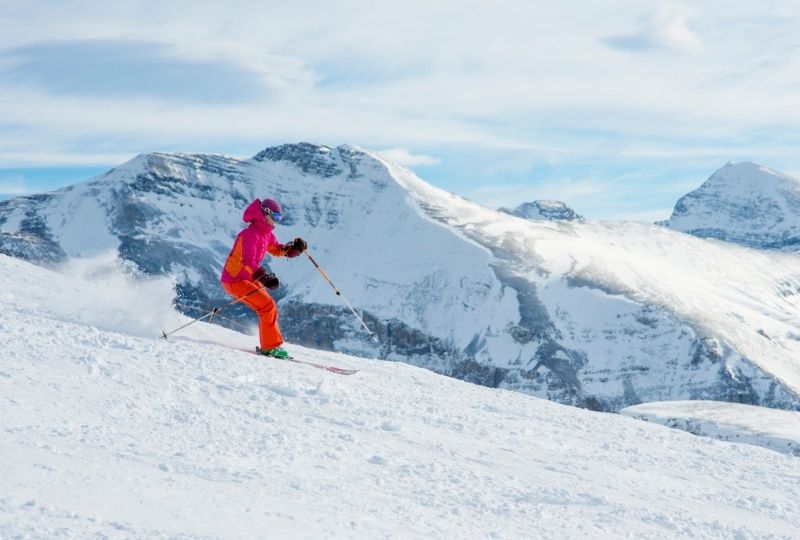Image of a women skiing in Canada