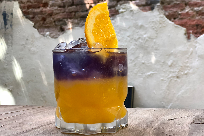 Butterfly pea tea at Chata Specialty Coffee