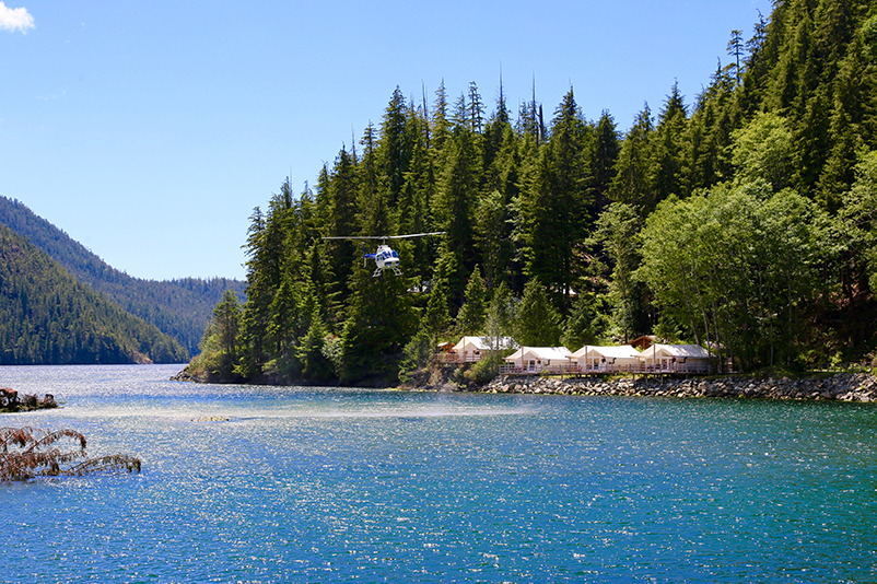 View of Clayoquot Wilderness Resort, BC