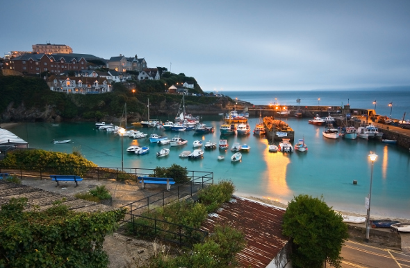The town of Newquay in Cornwall, England.