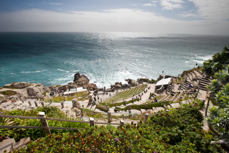 An overhead view of the Minack Theatre