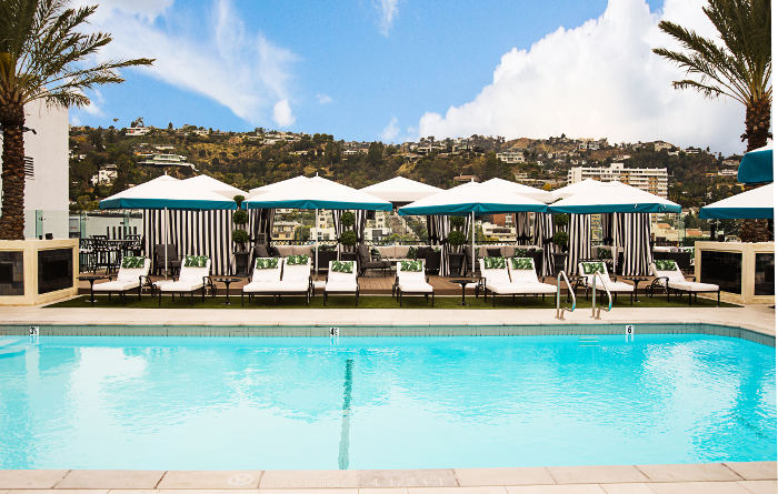 the london los angeles rooftop pool
