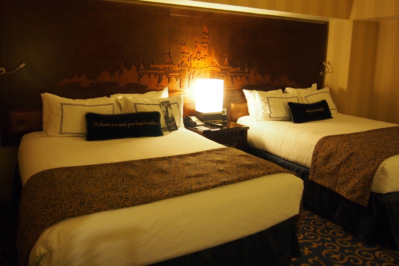 The interior of one of the rooms at the Disneyland hotel