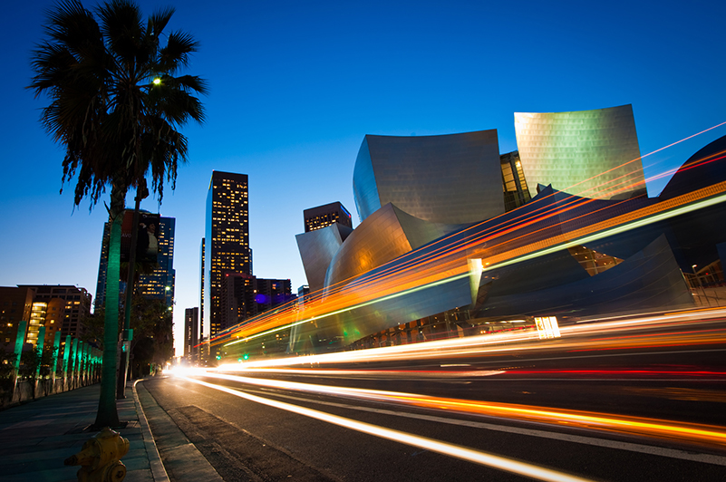 Downtown LA at night