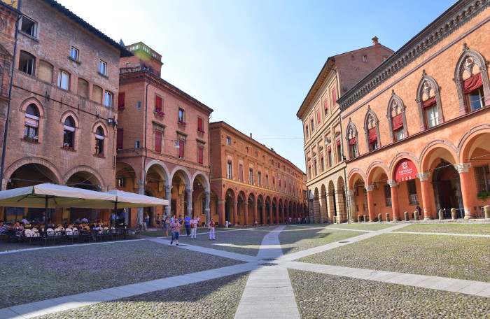 Empty bologna square italy