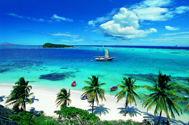 Beautiful beaches in the Caribbean.