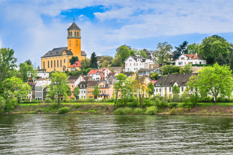 Village on Rhine River, Germany