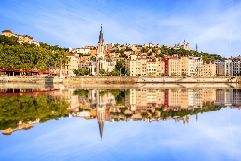 Saone River in Lyon, France.