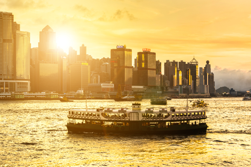 The Star Ferry in Hong Kong.