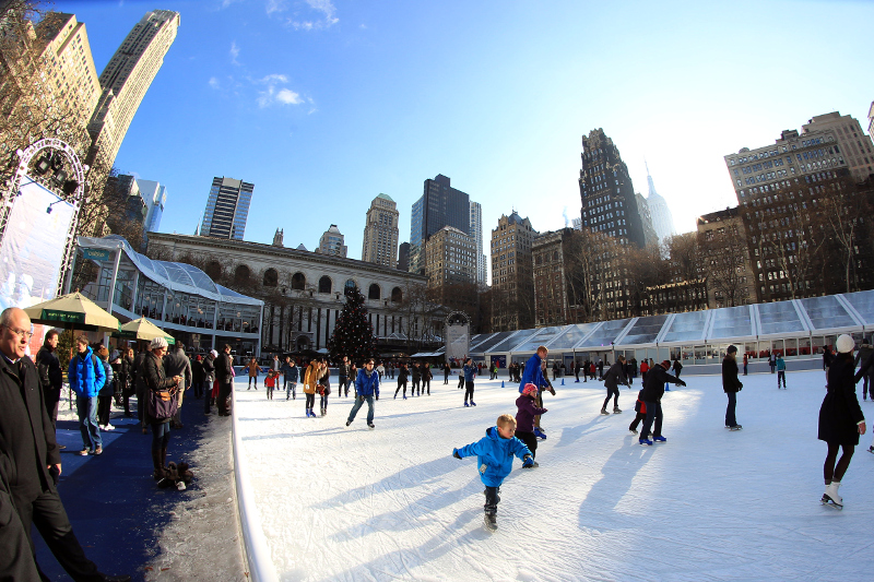 ice skating at Rockefeller Center