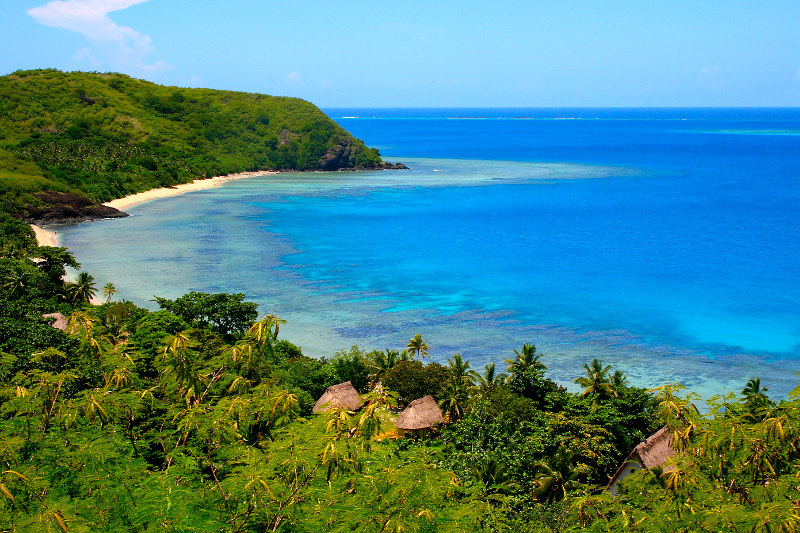 A beach one one of the outer Yawawa Islands in Fiji