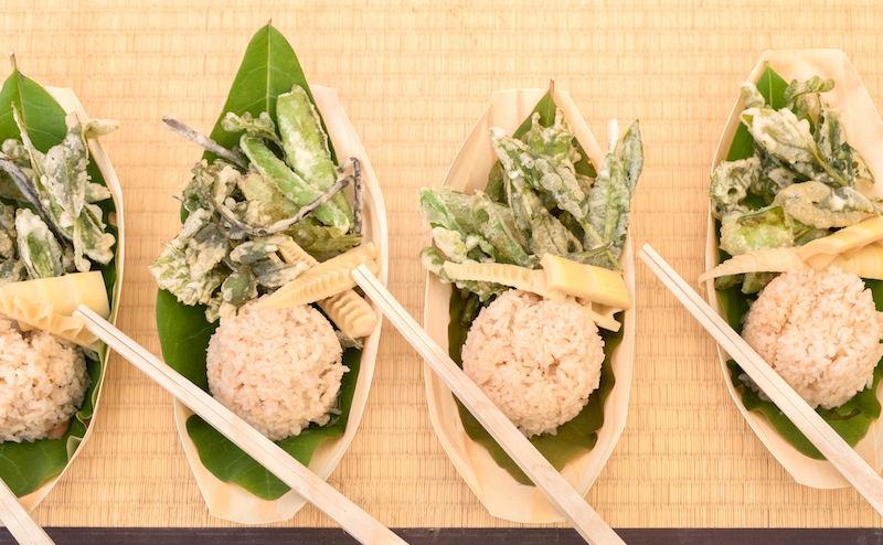Asian food dishes