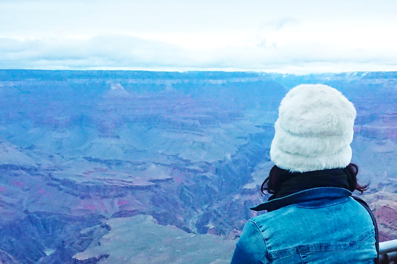 The view from the top of the Grand Canyon