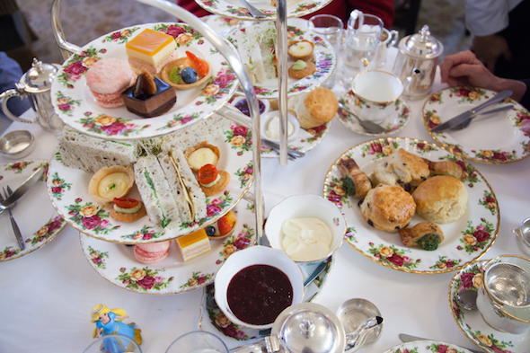 High tea setting at the Oriental