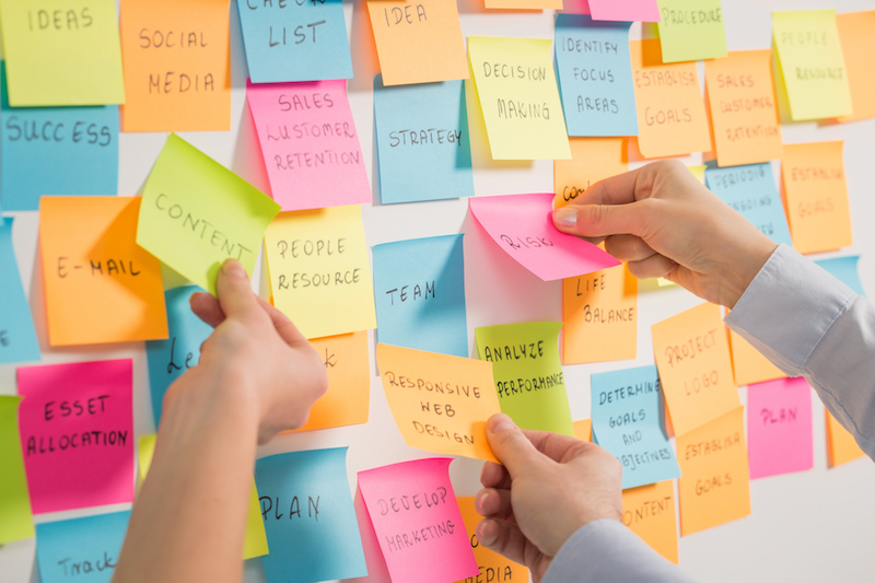 goal planning post-its