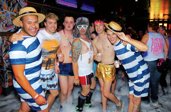 foam party gay ski week qt