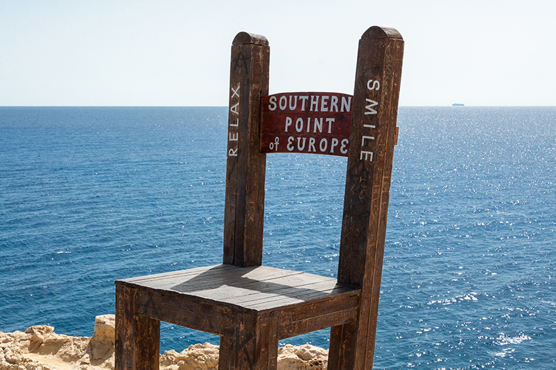 An oversized chair on Tripiti Beach, Gavdos