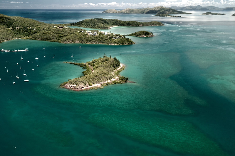 Aerial view of Hamilton Islands