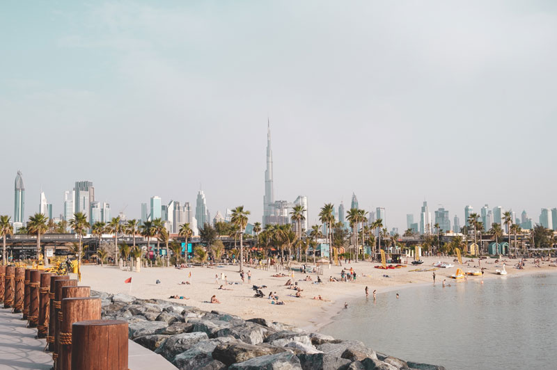 View of La Mer entertainment district in Dubai